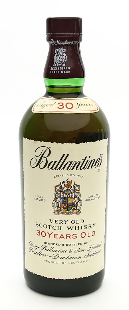 Flasche Scotch Whiskey "Aged 30 Years", Ballantines.