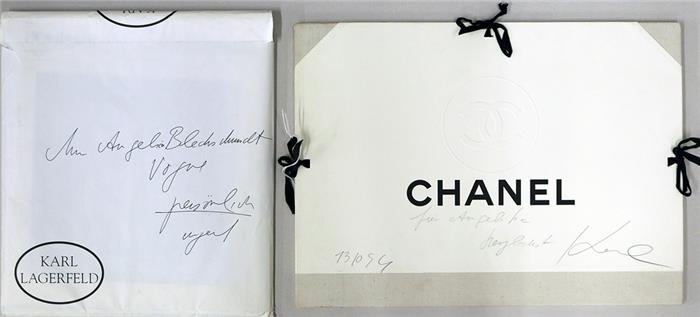 Sammlung Bücher zu Chanel bzw. Karl Lagerfeld.