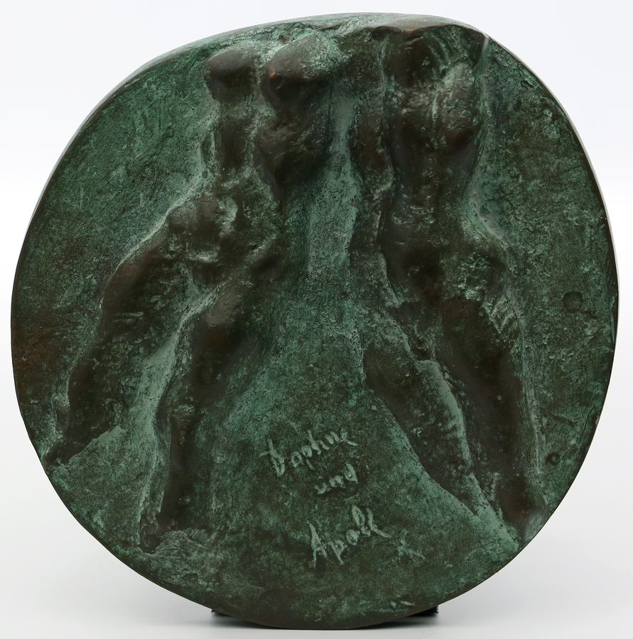 Bronzerelief-Tondo "Daphne und Apoll".