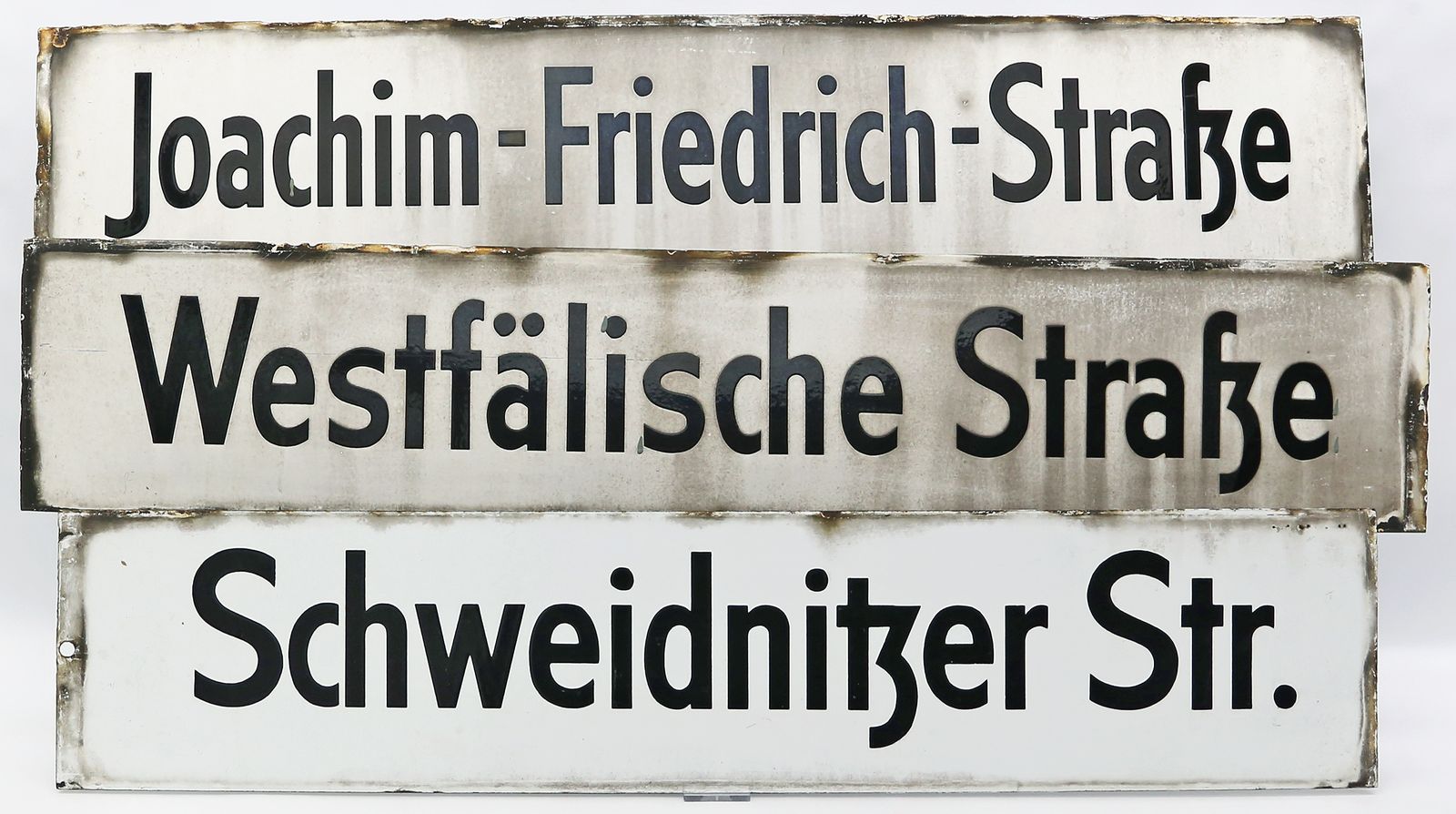 3 Straßenschilder aus Berlin: