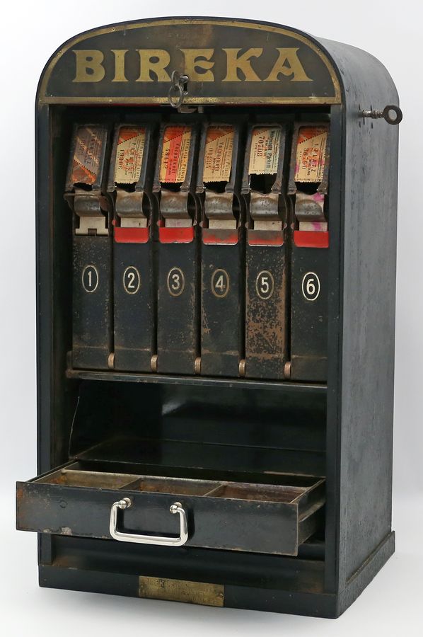 Abreißkartenautomat mit Kassenfach, "BIREKA".