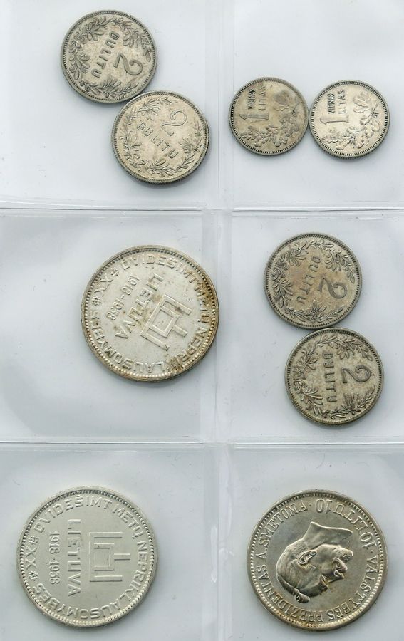 9 Silbermünzen, Litauen: