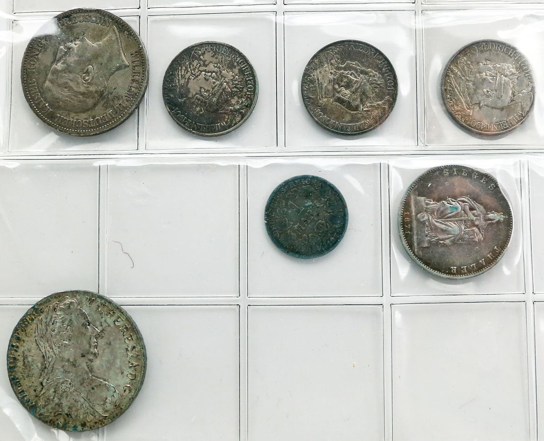 7 Silbermünzen: