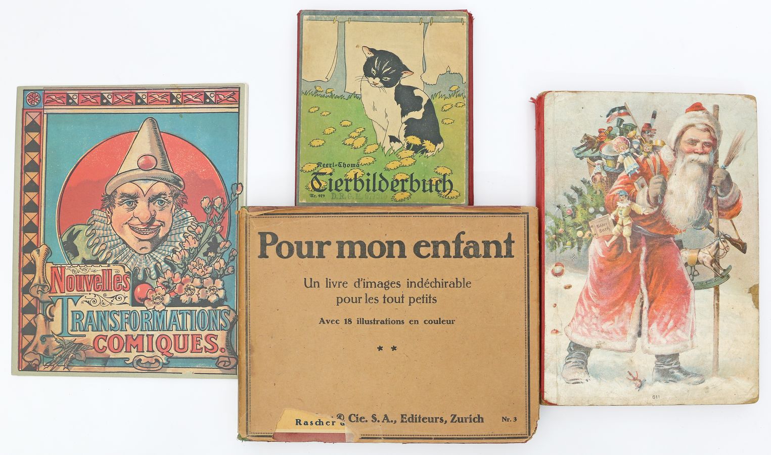 3 Bilderbücher und "Nouvelles Transformations Comiques".