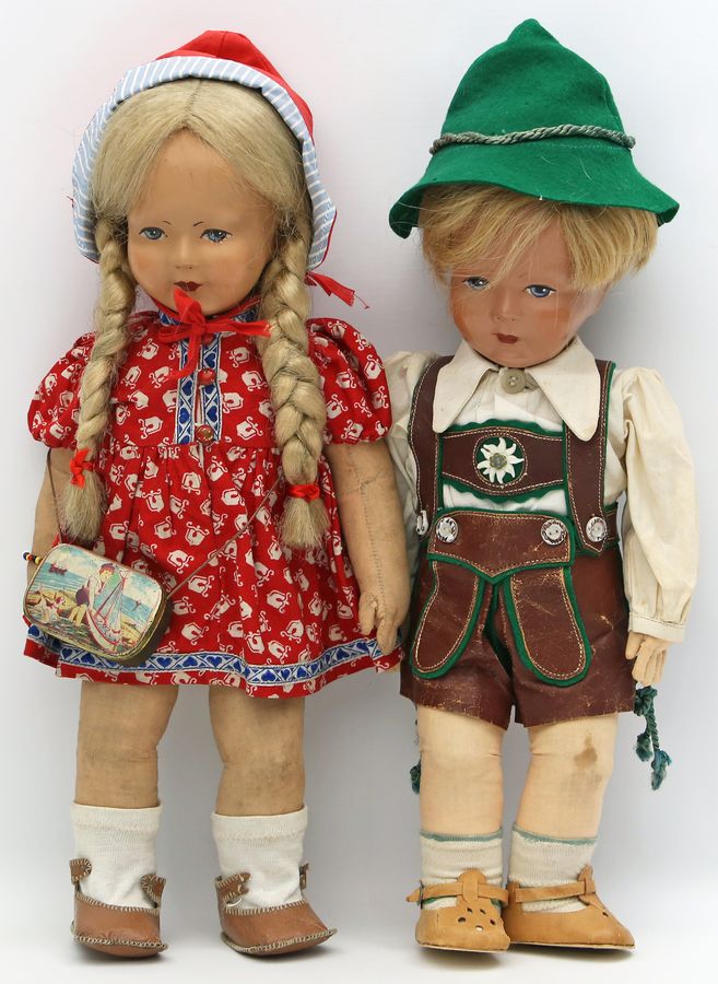 Paar Puppen, Elfriede Herse.