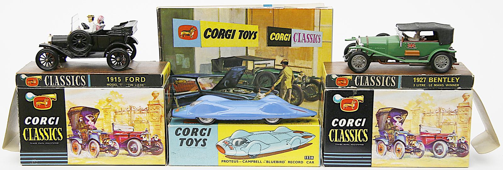 3 Spielzeugautos, Corgi Toys.