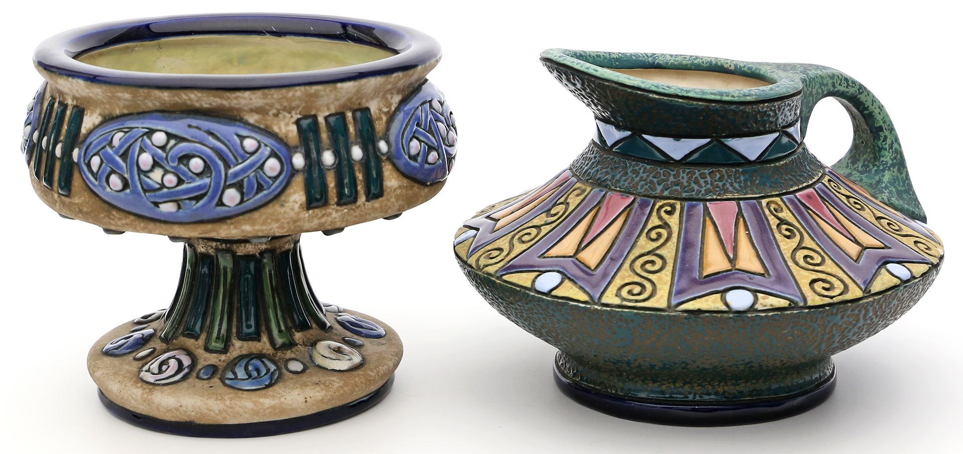 Krug und Fußschale, Amphora.