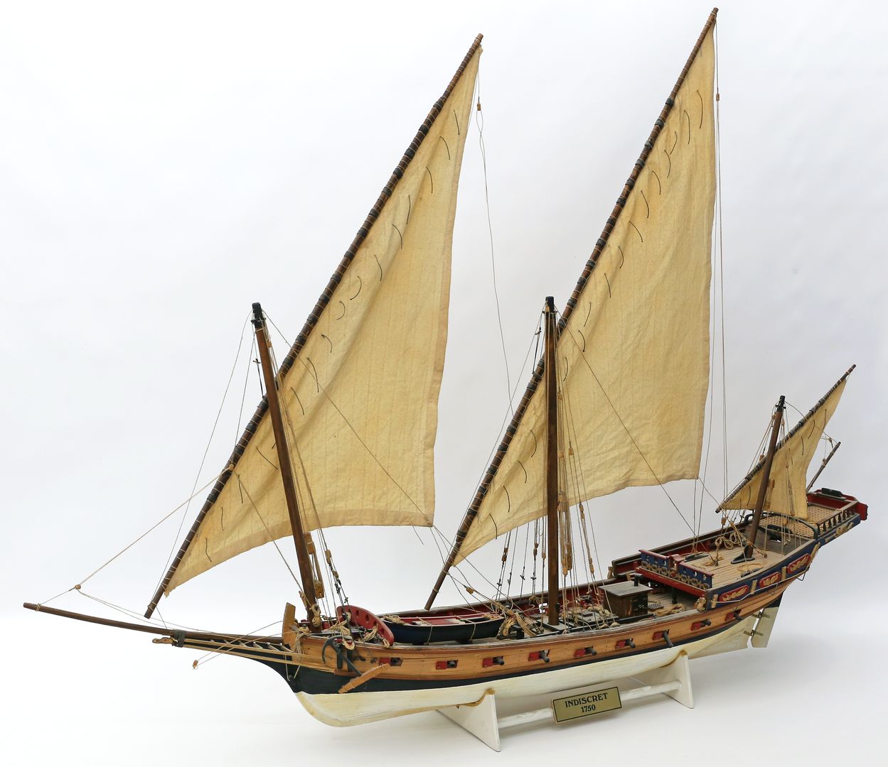 Schiffsmodell der "Indiscret, 1750"