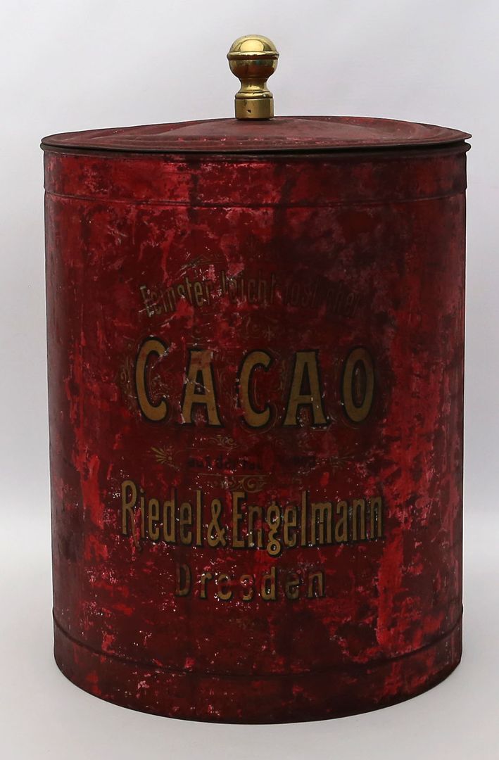 Große Blechdose "Cacao Riedel & Engelmann, Dresden".