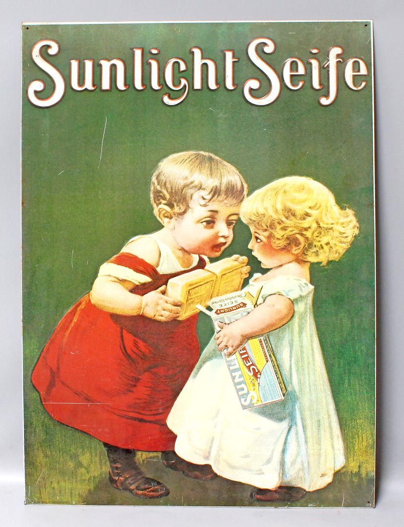 Schild "Sunlicht Seife".