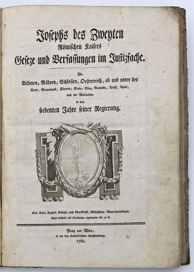 Gesetzesbuch, 1788.