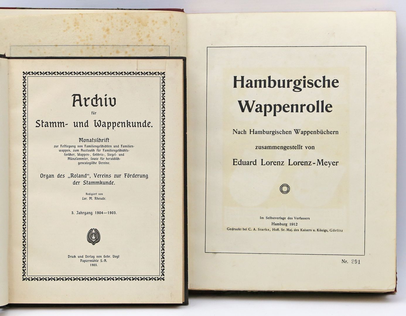 2 Bücher zum Thema "Wappenkunde".