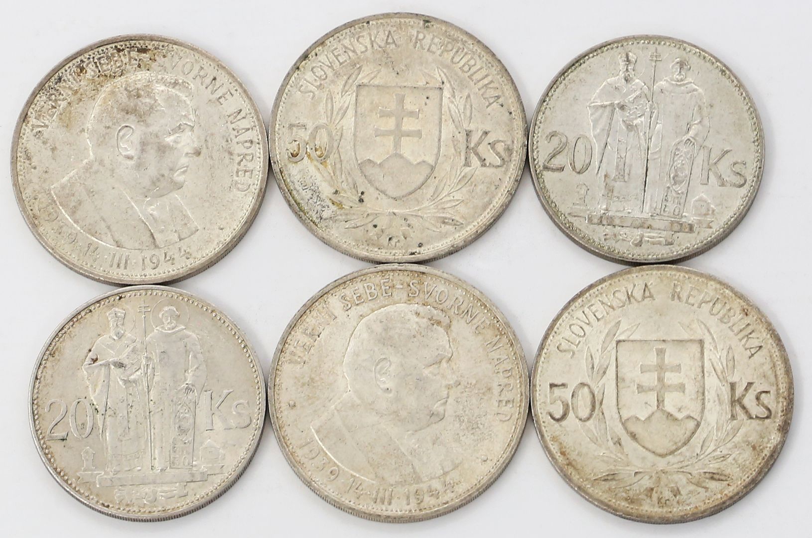6 Gedenkmünzen, Slovakei: