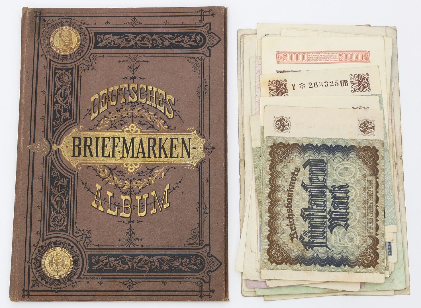 Ca. 40 div. Banknoten, Deutsches Reich bis Weimarer Republik.