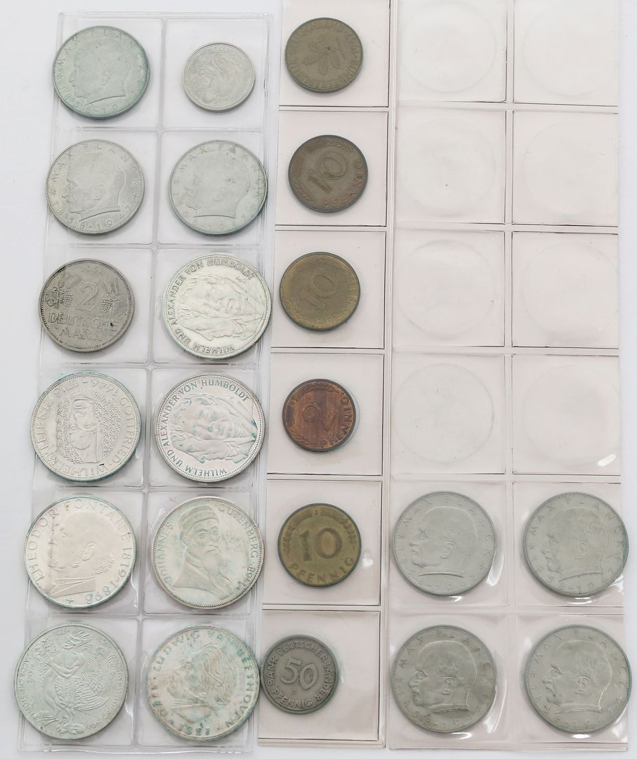 Sammlung von 22 Münzen, BRD.