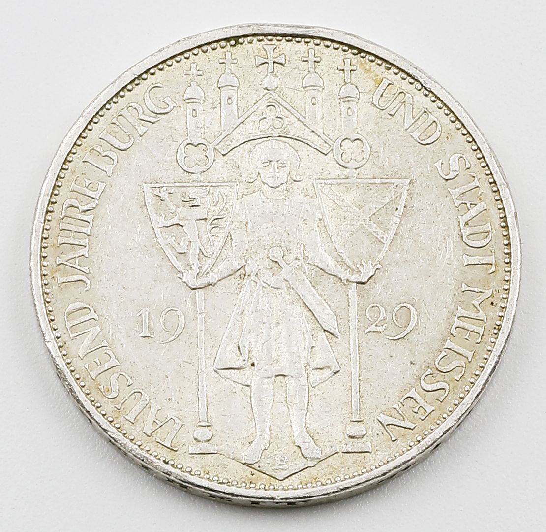 Weimarer Republik, 3 Mark 1000 Jahre Meissen 1929 E.