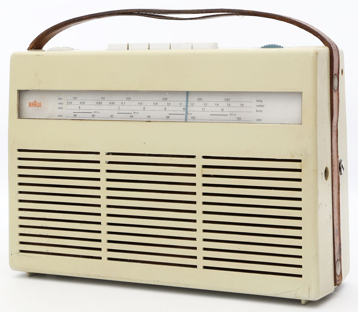 Tragbares Radio, Braun.