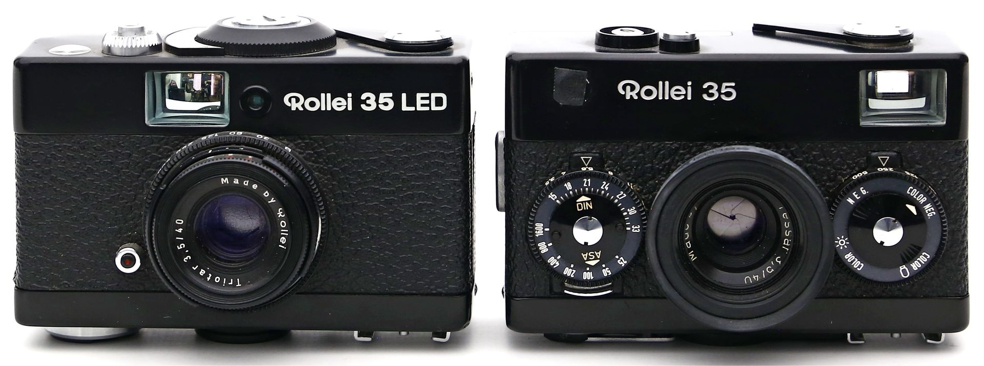 2 Kleinbildkameras "Rollei 35" und "Rollei 35 LED".