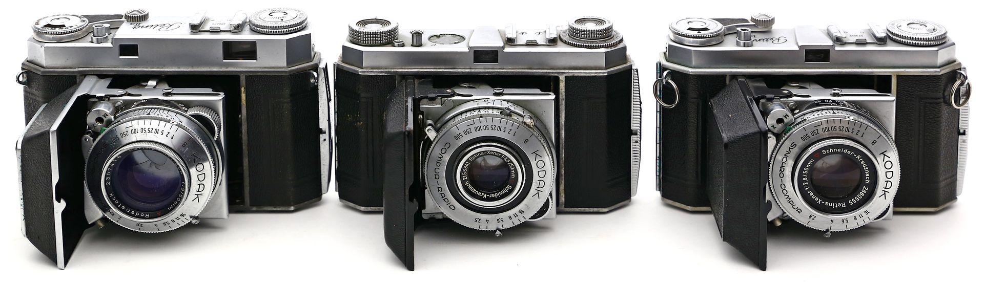 3 Kleinbildkameras "RETINA", Kodak.