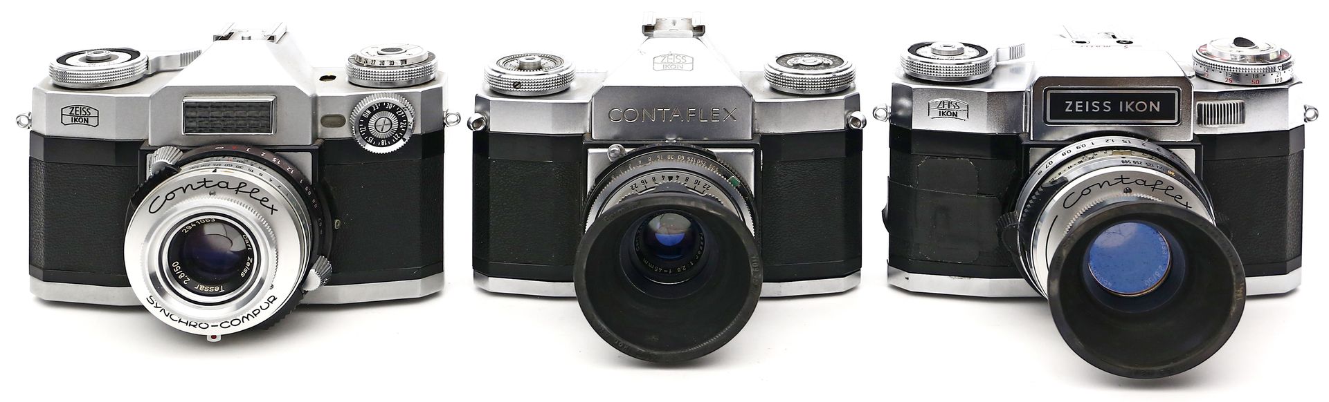 3 Spiegelreflex-Kameras "CONTAFLEX", Zeiss-Ikon.