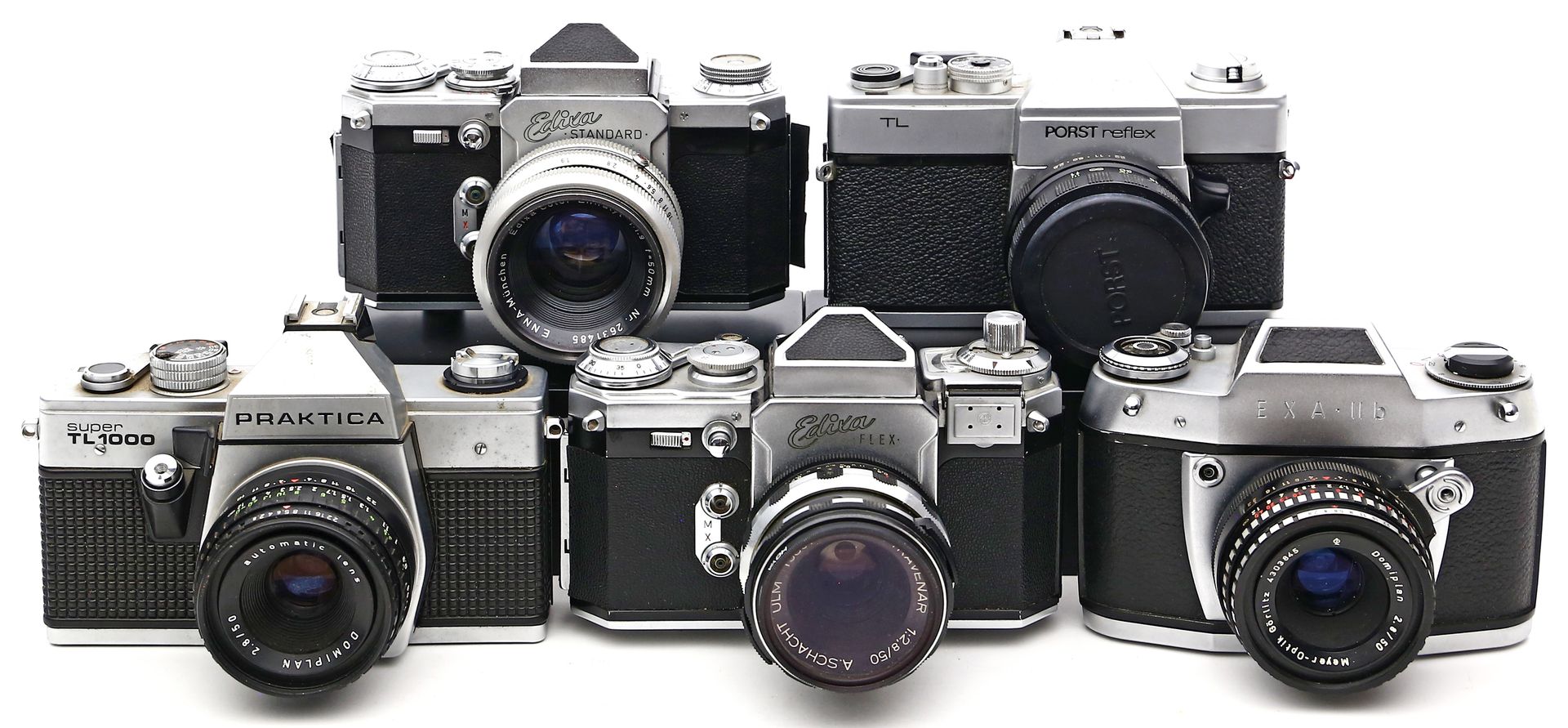 5 Spiegelreflex-Kameras.