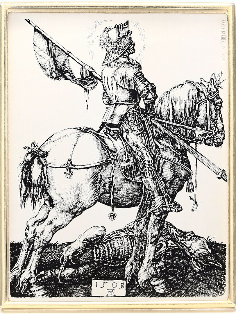 Kleine Silberplatte nach Albrecht Dürer.