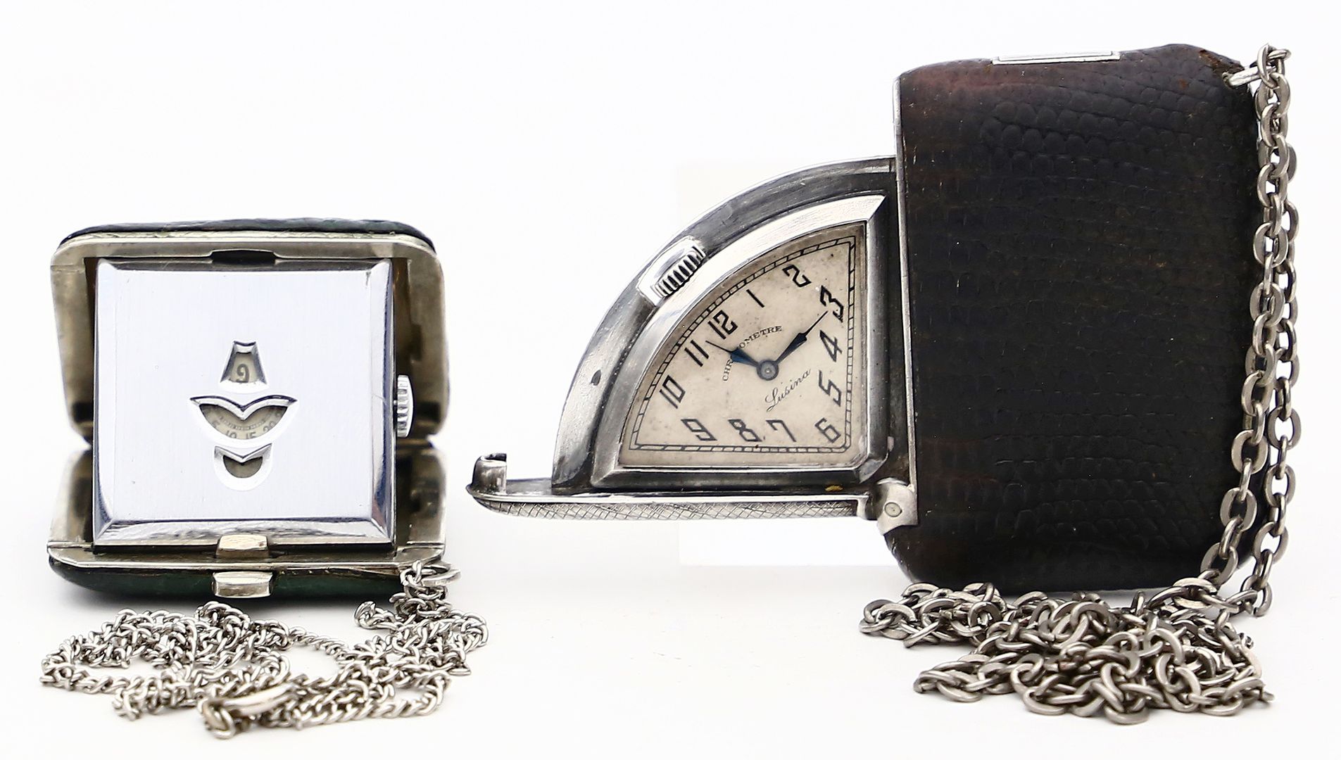 2 ausgefallene Taschenuhren "Lusina".