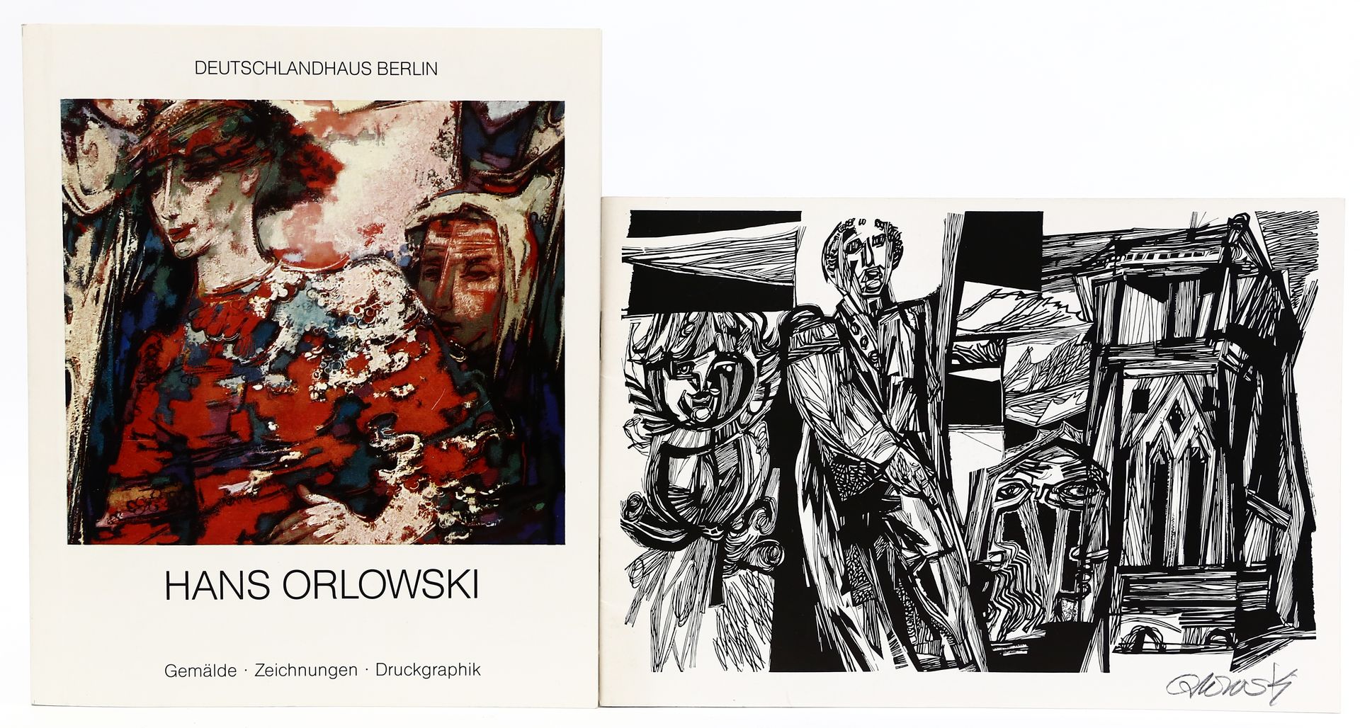 2 Ausstellungskataloge "Hans Orlowski".