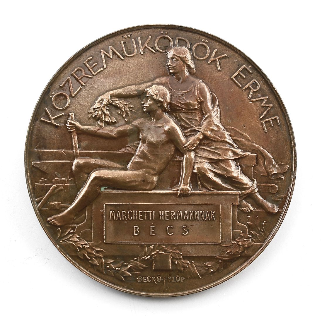 Ungarn, Budapest, Bronzemedaille auf die Millenium-Ausstellung 1986.